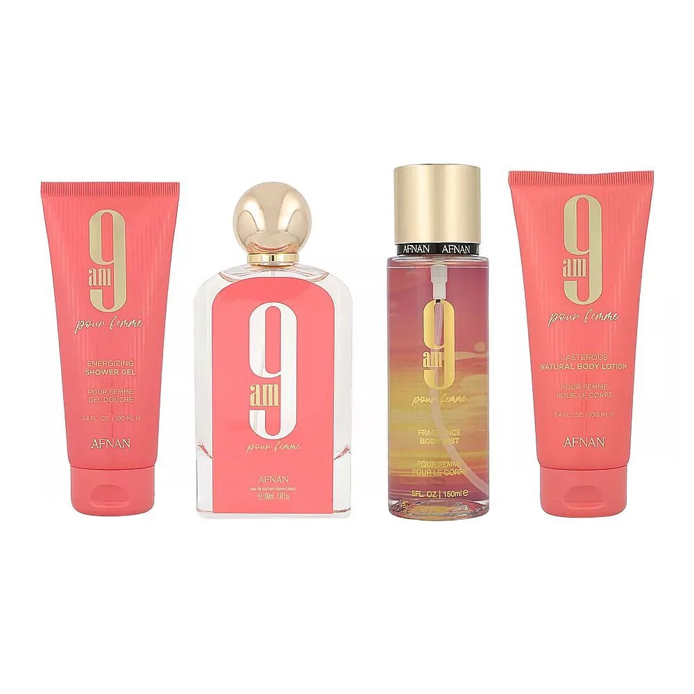 Afnan Estuche 9 Am Pour Femme edp 100ml + S/G 100ml +B/L 100ml + Colonia 150ml Mujer - Afnan - Default Title - Perfumisimo